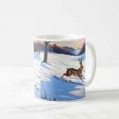 Mug Limites gracieuses du lièvre : Plein de joie hiver (Devant droit)