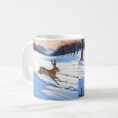 Mug Limites gracieuses du lièvre : Plein de joie hiver (Devant gauche)