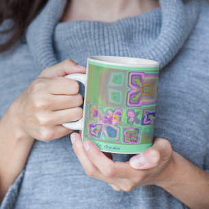 Mug Lina's Garden Floral Abstrait Fractal