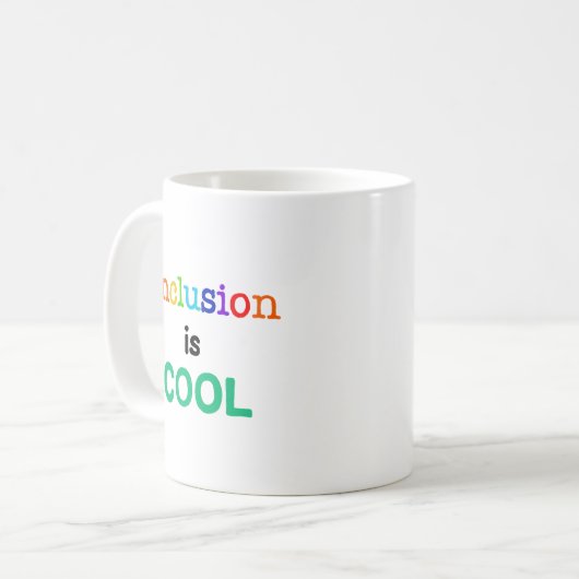 Mug L'inclusion est COOL - Sensibilisation à la Neurod (Devant gauche)