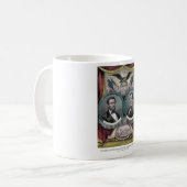 Mug Lincoln et bannière 1864 d'élection de Johnson (Devant gauche)