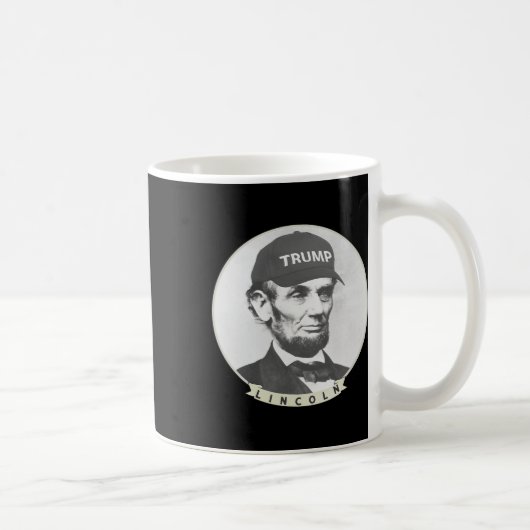 Mug Lincoln Portant le Casquette de Trump - Funny Abe (Droite)