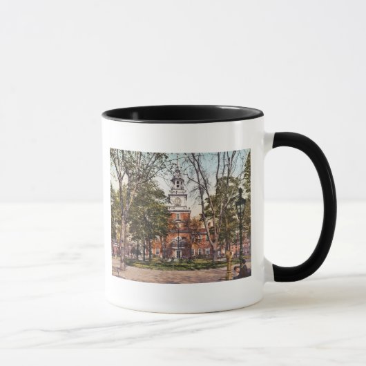 Mug L'indépendance Hall Philadelphie, cru 1900 de PA (Droite)