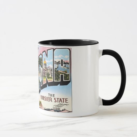 Mug L'Indiana - conception vintage de Postacard (Droite)