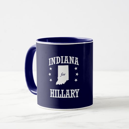 MUG L'INDIANA POUR HILLARY (Devant gauche)