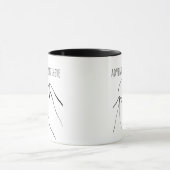 Mug Line Art Mountains | L'aventure est là (Centre)