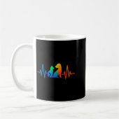 Mug Line Art Veterinary Heartbeat Dog And Cat Lovers V (Gauche)