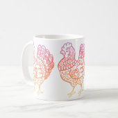 Mug Lineart de poulet orange (Devant gauche)
