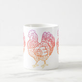 Mug Lineart de poulet orange (Centre)
