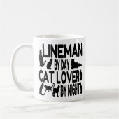 Mug Lineman aime les chats (Gauche)