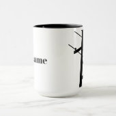 Mug Lineman sur la Musique Silhouette Noir Pole (Centre)