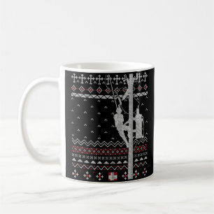 Mug Lineworker Electricline Lineman Ugly Chri