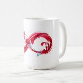 Mug L'infini avec du vin rouge (Devant droit)