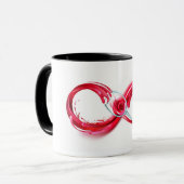 Mug L'infini avec du vin rouge (Devant gauche)