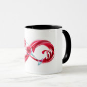 Mug L'infini avec du vin rouge (Devant droit)