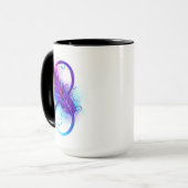 Mug L'infini avec plume violette (Devant gauche)