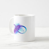 Mug L'infini avec plume violette (Devant gauche)