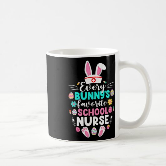 Mug L'infirmière de l'école préférée de chaque lapin D (Droite)