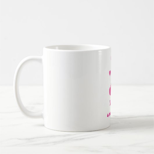 Mug L'infirmière est une oeuvre de conception rose du (Gauche)