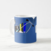 Mug L'infirmière personnalisée frotte dans le bleu (Devant gauche)