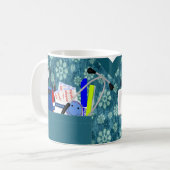 Mug L'infirmière personnalisée frotte en fleurs (Devant gauche)
