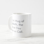 Mug L'infirmière que vous voulez sur appel - Nom perso (Devant gauche)