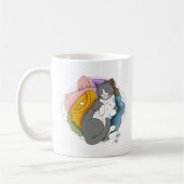 Mug Linge Cheveux de Chat Gris Blanc (Gauche)