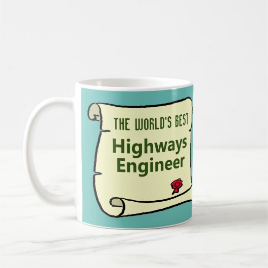 Mug L'ingénieur des meilleures routes du monde. (Gauche)