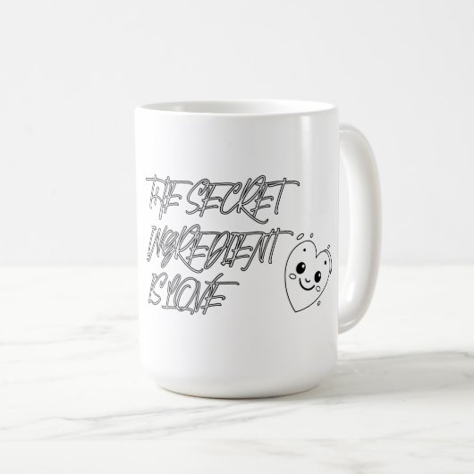 Mug L'ingrédient secret est L'AMOUR (Devant droit)
