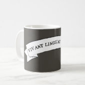 Mug LINGUAE MORTUAE VIVANT - Longue vie langues mortes (Devant gauche)