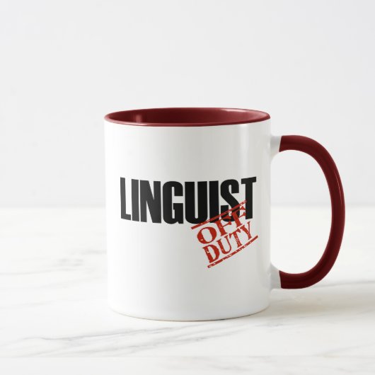 MUG LINGUISTE QUI N'EST PAS DE SERVICE (Droite)