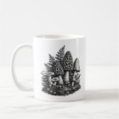 Mug Linogravure vintage de champignons de forêt (Gauche)