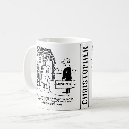 Mug L'inspecteur du bâtiment regarde la maison de M. P (Devant gauche)