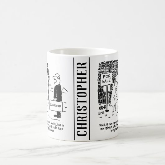 Mug L'inspecteur du bâtiment regarde la maison de M. P (Centre)