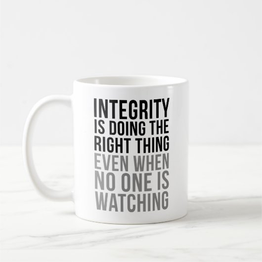 Mug L'Intégrité Fait Ce Qu'Il Faut (Gauche)