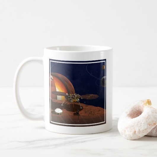 Mug L'interprétation de l'artiste de la Lander de visi (Avec donut)