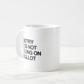 MUG L'INTOLÉRANCE N'A RIEN À FAIRE SUR UN BULLETIN DE (Devant gauche)