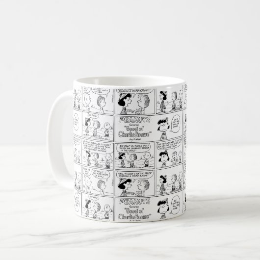 Mug Linus raconte Lucy Elle est Crabby (Devant gauche)