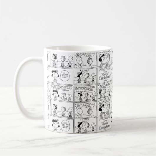 Mug Linus raconte Lucy Elle est Crabby (Gauche)