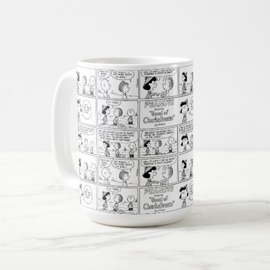 Mug Linus raconte Lucy Elle est Crabby (Devant gauche)