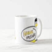 Mug LINUX À L'INTÉRIEUR de Tux le logo de pingouin de (Devant droit)