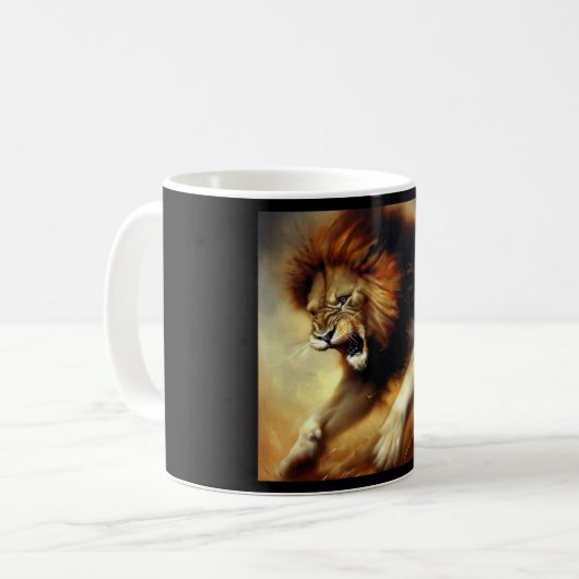Mug Lion (3) Chat sauvage (Devant gauche)