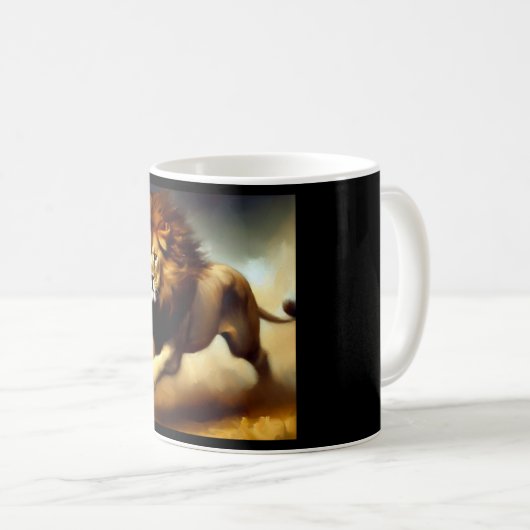 Mug Lion (6) Chat sauvage (Devant droit)
