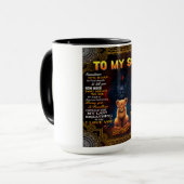 Mug Lion à mon fils Parfois c'est dur papa (Devant gauche)