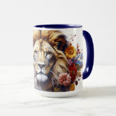 Mug Lion Among Flowers (Devant droit)