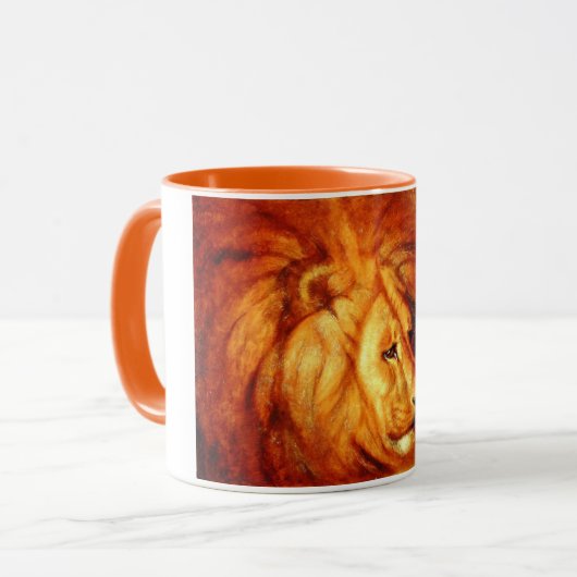 Mug Lion au repos (par Abbott Handerson Thayer) (Devant gauche)