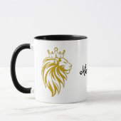 Mug Lion Avec Couronne - Style Or 2 (Gauche)