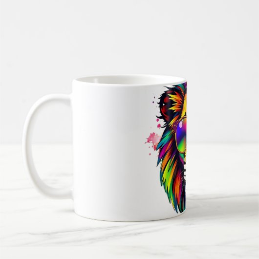 Mug Lion avec les nuances arc-en-ciel (Gauche)