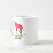 Mug Lion avec réflexion (rouge) (Devant gauche)
