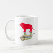 Mug Lion avec réflexion (rouge) (Gauche)